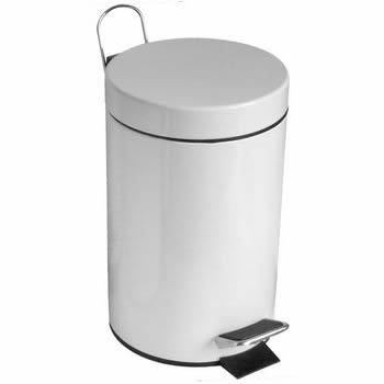 899432: BALDE COM PEDAL METAL BRANCO 3LT