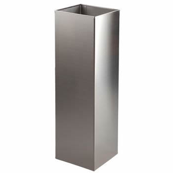 H4013SSS: PAPELEIRA QUADRADA INOX ESCOVADA 28L