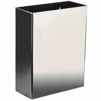 H7006SSB: PAPELEIRA RETANGULAR PAREDE INOX BRILHANTE 25L