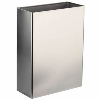 H7006SSS: PAPELEIRA RETANGULAR PAREDE INOX ESCOVADO 25L